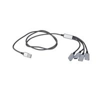 Wdbild Câble répartiteur USB multiports 4 en 1 mâle vers 4 femelles pour ordinateur portable de bureau 480 Mbps transfert de données et chargement Port multiUSB
