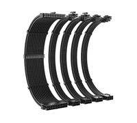 Wdbild Câbles d'extension d'alimentation 24 broches avec peignes 35 cm gainés 24 broches PCIE 6 + 2 broches 8 broches CPU 4 + 4 broches extensions peignes inclus
