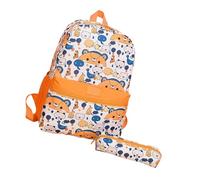 Wdbild Cartable cartable, sac à dos dessin animé et pochettes à stylos ensemble pratique pour garçons et filles avec grande capacité et sangle réglable, Rouge, Taille unique