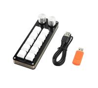 Wdbild Clavier 10 touches avec 2 boutons personnalisables pour jeux vidéo et programmation - Petit clavier macro rétroéclairé pour bureau