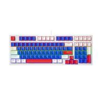Wdbild Clavier de jeu mécanique filaire rétroéclairé à DEL portable 96 touches remplaçables à chaud pour bureau de jeu