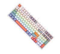 Wdbild Clavier de jeu mécanique filaire rétroéclairé à DEL portable 96 touches remplaçables à chaud pour bureau de jeu