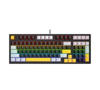Wdbild Clavier de jeu mécanique filaire rétroéclairé à DEL portable 96 touches remplaçables à chaud pour bureau de jeu