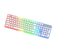 Wdbild Clavier mécanique à LED remplaçable à chaud pour jeux vidéo 104 touches pour ordinateur portable touches flottantes haute réponse