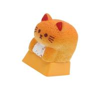 Wdbild Clavier unique sur le thème du chaton et du pain pour claviers mécaniques, construction en résine, installation facile, accessoire de clavier
