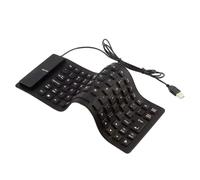 Wdbild Claviers USB en silicone 85 touches flexibles enroulables silencieuses anti-poussière pour ordinateur portable et PC