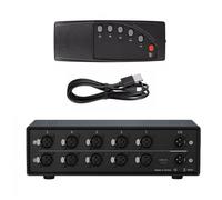 Wdbild Commutateur XLR professionnel 5 entrées Distributeur de signaux en métal pour systèmes audio Studio Live Sound Design à faible bruit