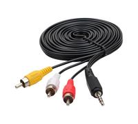 Wdbild Cordon AV multifonction de 3,5 mm vers 3RCA prenant en charge les connectivités vidéo audio sur tous les appareils AV son câble de sortie vidéo