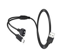 Wdbild Cordon de charge à double connecteur pour colliers de dressage de chien, 0,8 m, anti-oxydation, câble puissant, collier de dressage pour chien à usage domestique