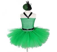 Wdbild Costume de la fête de patricks irlandais - Robe tutu verte avec chapeau haut-de-forme rose et pince à cheveux - Fournitures de fête pour enfants et filles