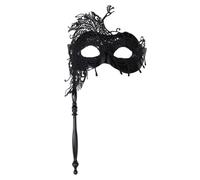 Wdbild Délicat portable pour mascarades avec motif de paons scintillants pour carnavals, fêtes, tissu respirant en dentelle