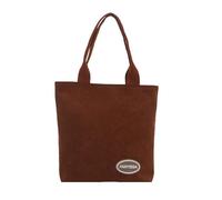 Wdbild Élégant sac à main en velours côtelé pour les employés de bureau et les étudiants, facile à nettoyer et à entretenir, marron, One Size