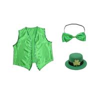 Wdbild Ensemble d'accessoires de costume festif avec gilet, nœud papillon, bandeau/chapeau pour la fête de l'Irlande