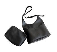 Wdbild Ensemble de sac fourre-tout tendance et polyvalent pour femme, sac à main élégant et pratique pour les trajets quotidiens, Noir