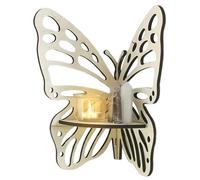 Wdbild Étagère d'angle robuste pour chambre à coucher - En bois creux - Motif papillon flottant