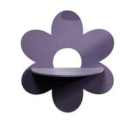 Wdbild Étagère de rangement murale style bohème violet et blanc avec fleurs en cristal flottant pour chambre à coucher, salon