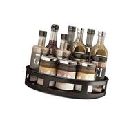 Wdbild Étagère de rangement ronde réglable pour cuisine et salle de bain - Construction en métal robuste - Étagère de rangement réglable en métal pour salle de bain