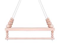 Wdbild Étagère murale nordique en bois à suspendre avec porte-vêtements pour chambre à coucher, salon, cuisine