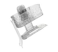 Wdbild Étagère murale robuste à double couche à ventouse pour organiser les essentiels de salle de bain sans perçage, support de shampooing pour douche