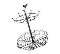 Wdbild Étagère rotative à plusieurs niveaux en fer - Design empilable - Solution de rangement verticale pour tasses à café - Rangement vertical pour petits espaces
