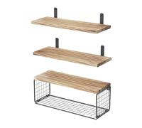 Wdbild Étagères de rangement en bois pour salle de bain - Design robuste - Décoration d'intérieur