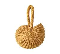 Wdbild Hoboes Sacs à main pour femmes et filles tissés à la main en coquillages sacs à main sacs à main sacs de soirée pour femme sac de soirée sacs cadeaux tissés à la main coquillages, jaune, One