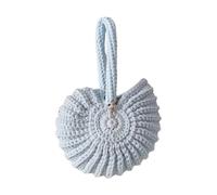 Wdbild Hoboes Sacs à main pour femmes et filles tissés à la main en coquillages sacs à main sacs à main sacs de soirée pour femme sac de soirée sacs cadeaux tissés à la main coquillages, bleu clair
