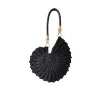 Wdbild Hoboes Sacs à main pour femmes et filles tissés à la main en coquillages sacs à main sacs à main sacs de soirée pour femme sac de soirée sacs cadeaux tissés à la main coquillages, Noir , One