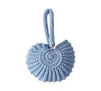 Wdbild Hoboes Sacs à main pour femmes et filles tissés à la main en coquillages sacs à main sacs à main sacs de soirée pour femme sac de soirée sacs cadeaux tissés à la main coquillages, bleu, One