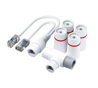Wdbild Installation facile : répartiteur Ethernet ABS prend en charge 2 appareils étanches pour plusieurs appareils électroniques Installation facile Réseaux Splitter