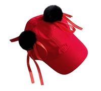 Wdbild Joli chapeau à double chignon animé pour bébé de 1 à 5 ans, casquettes de baseball en coton réglables à personnalité créative, accessoires photo, casquettes de dessin animé pour tout-petits