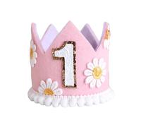 Wdbild Joli chapeau à thème pour bébé fille 1er anniversaire Fournitures de fête Accessoires de jeu de rôle Chapeau d'anniversaire pour décorations de fête