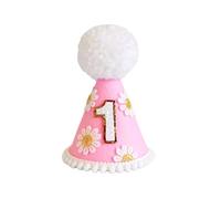 Wdbild Joli chapeau à thème pour bébé fille 1er anniversaire Fournitures de fête Accessoires de jeu de rôle Chapeau d'anniversaire pour décorations de fête