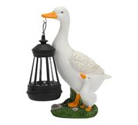 Wdbild Lampe solaire créative LED pour jardin, statuettes de canard, décoration de pelouse