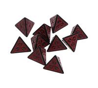 Wdbild Lot de 10 jeux polyédriques polyédriques en acrylique à 4 faces pour jeu de rôle