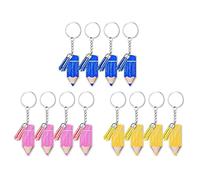 Wdbild Lot de 12 porte-clés vierges en acrylique coloré avec pendentif en acrylique coloré pour salle de classe, souvenir de fête