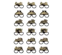 Wdbild Lot de 18 lunettes en papier 3D faites à la main pour décoration de fête d'anniversaire, accessoires photo pour femmes et filles