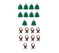 Wdbild Lot de 20 petits chapeaux de Noël pour bouteilles et décorations d'intérieur - Design élégant pour fêtes de fin d'année et la plupart des décorations d'intérieur