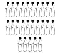 Wdbild Lot de 25 pinces à pêche à fixation rapide en acier inoxydable pour pêche