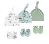 Wdbild Lot de 3 bonnets et gants de protection doux pour bébé - Chapeau d'hôpital pour un confort quotidien - Chapeau et gants d'hôpital, Couleur 7, taille unique