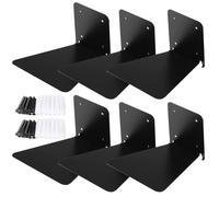 Wdbild Lot de 3 étagères flottantes polyvalentes pour livres - Étagères murales en métal - Invisible - Pour livres, bibliothèque, entrée - Économie d'espace