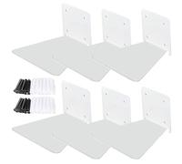 Wdbild Lot de 3 étagères flottantes polyvalentes pour livres - Étagères murales en métal - Invisible - Pour livres, bibliothèque, entrée - Économie d'espace