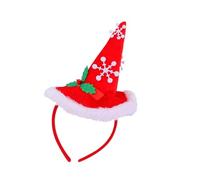 Wdbild Lot de 4 bandeaux de Noël faits à la main, taille réglable, couvre-chefs pour femme, fournitures de fête de bureau