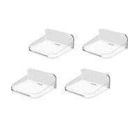 Wdbild Lot de 4 étagères flottantes en PET transparent pour moniteur de bébé et haut-parleurs Montage mural Installation facile
