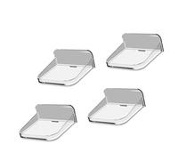 Wdbild Lot de 4 étagères flottantes en PET transparent pour moniteur de bébé et haut-parleurs Montage mural Installation facile