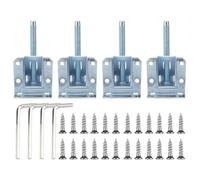 Wdbild Lot de 4 pieds d'armoire réglables en métal robuste avec design antidérapant pour la stabilité de l'armoire