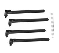Wdbild Lot de 4 pieds de table pliables en métal 20 cm/25 cm/30 cm/35 cm pour table basse de bureau, table d'ordinateur portable, pieds de meubles robustes pour rangement facile