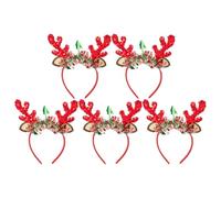 Wdbild Lot de 5 bandeaux étincelants pour fête de Noël, bandeau lumineux festif, accessoire élégant pour les réunions de famille, bandeaux lumineux de Noël