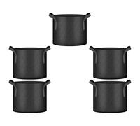 Wdbild Lot de 5 jardinières surélevées en tissu pour plantes d'extérieur rectangulaires, sac de culture pour fleurs, légumes, tissu non tissé