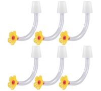 Wdbild Lot de 6 mangeoires étanches pour colibris - Accessoires pour colibris - Joint sécurisé - Pièce de rechange pour colibris